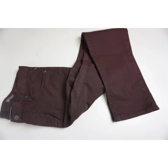 John Varvatos Wight Skinny Straight Merlot Mens Cotton Pants Sz 32 Brand New